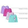 The Children’s Place Girls and Toddler Long Sleeve Everyday Casual Knit Shirt(Blue/Tie Dye/Pink/Purple 4-pack)