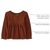 The Children’s Place Girls and Toddler Long Sleeve Everyday Casual Knit Shirt(Hot Spice)