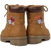 The Children’s Place girls Lace Up Combat Boots(Tan Patchwork)