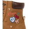 The Children’s Place girls Lace Up Combat Boots(Tan Patchwork)