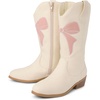 The Children’s Place girls Western Cowgirl Boots(Off-white)