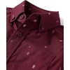 The Children’s Place,Boys,Long Sleeve Poplin Button Down Shirt,Deep Wine Geo,Medium