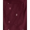 The Children’s Place,Boys,Long Sleeve Poplin Button Down Shirt,Deep Wine Geo,Medium