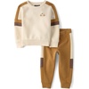 The Children’s Place Baby Boys’ And Toddler Active Long Premium Fleece Sweatshirt and Pant,2-piece Outfit Set(Hay Stack Vehicle)
