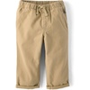 The Children’s Place Baby Boys’ and Toddler Boys Roll Cuff Pull on Chino Pants(Flax)
