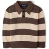 The Children’s Place Baby Boys’ and Toddler Long Sleeve Rugby Sweater(Moose Trail Stripe)