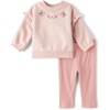 The Children’s Place Baby Girls’ And Newborn Long Sleeve Top and Pant,2-piece Playwear Set(Pink Melon Floral)