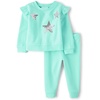 The Children’s Place Baby Girls’ And Toddler Long Sleeve Active Shirt and Pant, 2 Piece Outfit(Icelandic)