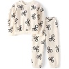 The Children’s Place Baby Girls’ And Toddler Long Sleeve Active Shirt and Pant, 2 Piece Outfit(White Daisy Bow)