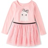 The Children’s Place Baby Girls’ Tutu Dress, Long Sleeve(Pink Sea Salt Ghost)