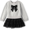 The Children’s Place Baby Girls’ and Toddler Long Sleeve Sweetshirt Dress(Mist Bow)