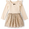 The Children’s Place Baby Girls’ and Toddler Long Sleeve Tutu Dress(Canoe Leopard)
