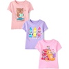The Children’s Place Baby Girls’ and Toddler School,Learning Short Sleeve Graphic T-Shirts,3 Pack(Crayons/Owl Book/Cat Books)