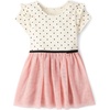 The Children’s Place Baby Girls’ and Toddler Short Sleeve Tutu Dress(Halow White)