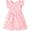 The Children’s Place Baby and Toddler Girls’ Short Sleeve Casual Dresses(Pink Rainbow)