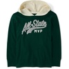 The Children’s Place Boys’ Long Sleeve Varsity Hooded Top(Balt Green Allstar)