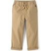 The Children’s Place Boys’ Roll Cuff Pull on Chino Pants(Flax)