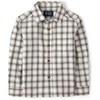The Children’s Place Boys’ and Toddler Boys Long Sleeve Textured Poplin Button Up Shirt(Hay Stack Plaid)