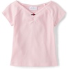 The Children’s Place Girls’ Basic Short Sleeve Knit Shirts(Rose Mist)