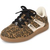 The Children’s Place Girls’ Girls’ Casual Lace Up Low Top Sneakers(Leopard)