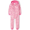 The Children’s Place Girls’ Long Sleeve Fleece Zip Up One Piece Pajama(Bow Glow)
