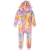 The Children’s Place Girls’ Long Sleeve Fleece Zip Up One Piece Pajama(Unicorn Sparkle Pink)