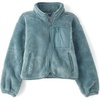 The Children’s Place Girls’ Long Sleeve Sherpa Fleece Full Zip Jacket(Stormwater)