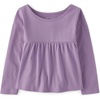 The Children’s Place Girls and Toddler Long Sleeve Everyday Casual Knit Shirt(Amethyst Jewel)