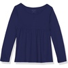 The Children’s Place Girls and Toddler Long Sleeve Everyday Casual Knit Shirt(Midnight Blue Single)