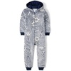 The Children’s Place boys Long Sleeve Fleece Hooded Zip Front One Piece Pajamas(Sports Glow)