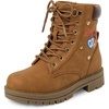 The Children’s Place girls Lace Up Combat Boots(Tan Patchwork)