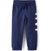 The Children’s Place,Baby Boys,and Toddler Fleece Jogger Pants,Thunder Blue MVP,6 Months,9 Months