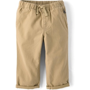 The Children’s Place Baby Boys’ and Toddler Boys Roll Cuff Pull on Chino Pants(Flax)