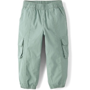 The Children’s Place Baby Girls’ and Toddler Cargo Jogger Pant(Glass Green)