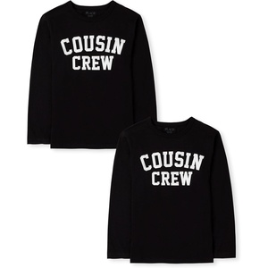 The Children’s Place Boys’ Gamer,Cars,Sports Long Sleeve Graphic T-Shirts,2 Pack(Cousin Crew)