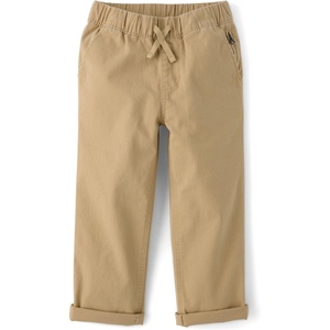 The Children’s Place Boys’ Roll Cuff Pull on Chino Pants(Flax)