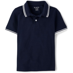 The Children’s Place Boys’ Uniform Short Sleeve Pique Polo(New Navy)