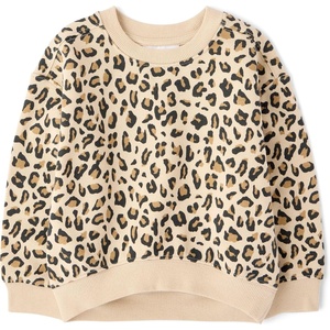 The Children’s Place Girls’ And Toddler Active Long Sleeve Premium Fleece Sweatshirt(Canoe Leopard)