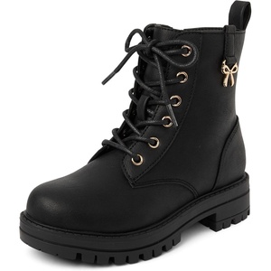 The Children’s Place Girls’ Girls Lace Up Combat Boots(Black)
