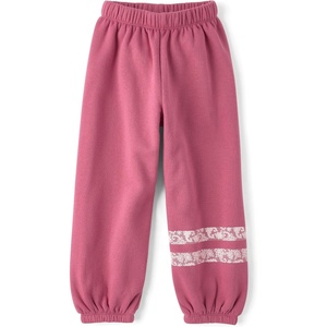 The Children’s Place Girls’ Knit Active Sweatpants(Vintage Rose Varsity)