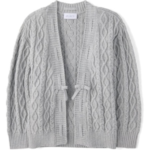 The Children’s Place Girls’ Long Sleeve Open Front Knit Cardigan(Mist)