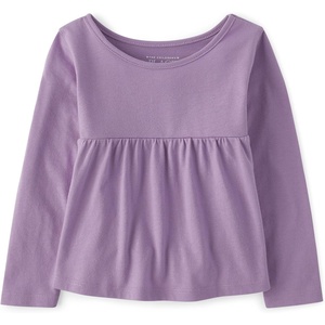 The Children’s Place Girls and Toddler Long Sleeve Everyday Casual Knit Shirt(Amethyst Jewel)