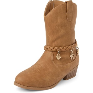 The Children’s Place girls Western Cowgirl Boots(Tan)