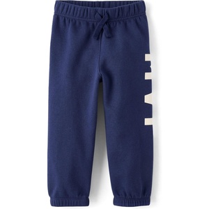 The Children’s Place,Baby Boys,and Toddler Fleece Jogger Pants,Thunder Blue MVP,6 Months,9 Months