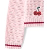 The Children’s Place Baby Girls’ and Toddler Long Sleeve Crew Neck Pullover Sweater(Rose Mist Cherries)