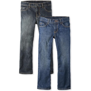 The Children’s Place Boys’ Bootcut Jeans(Dark/Medium Blue 2-pack)
