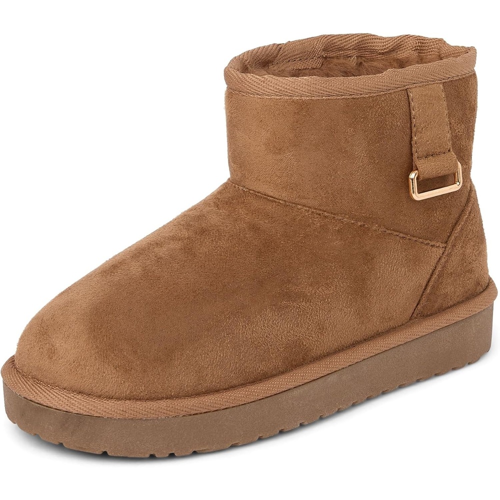 image:imageThe Childrens Place girls Faux Fur Lined Pull on BootsTan