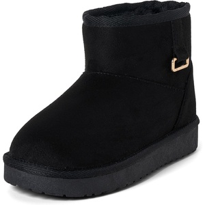 The Children’s Place girls Faux Fur Lined Pull on Boots(Onyx)