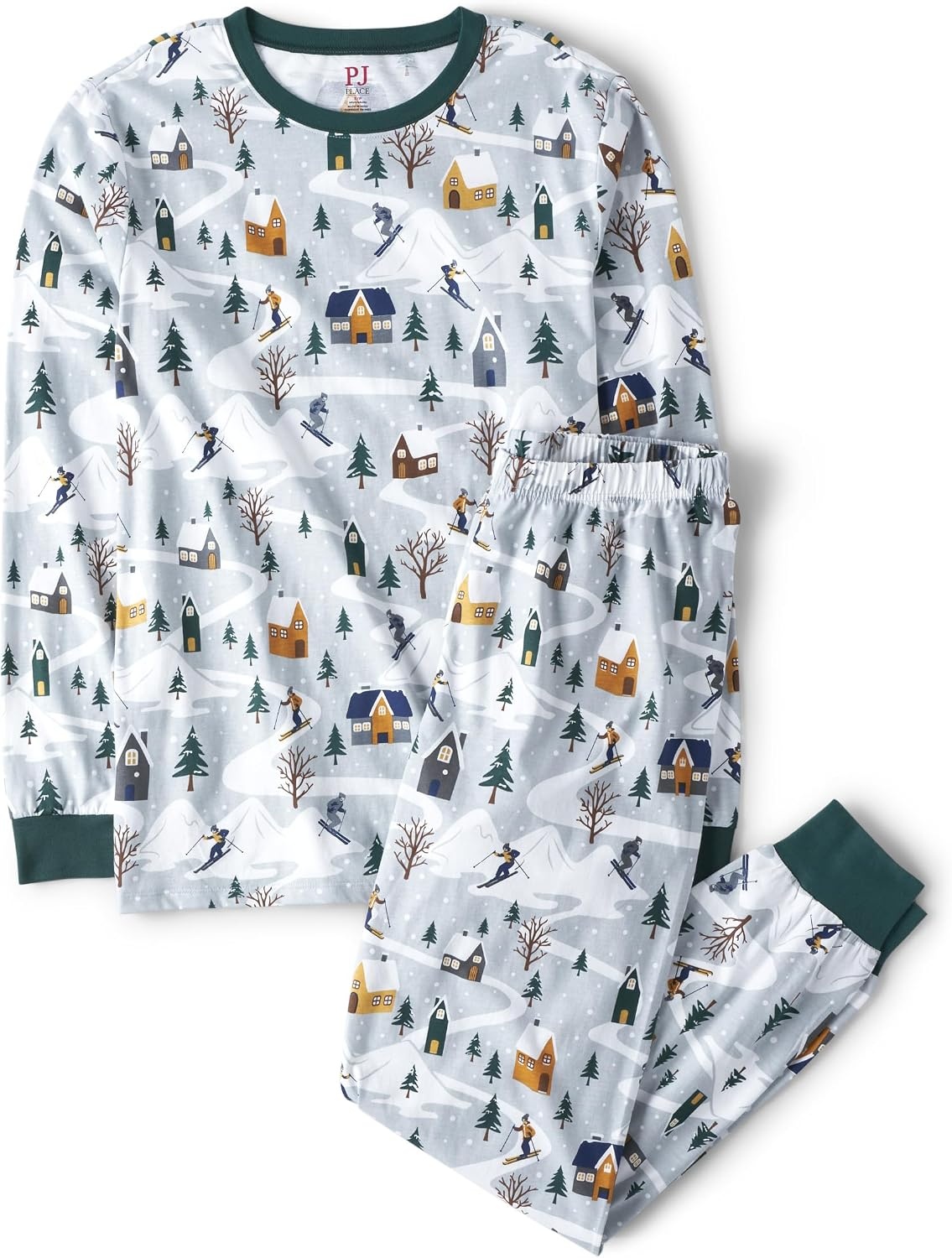 image:imageThe Childrens Place Family Matching Christmas Pajama Sets CottonBlue Ski