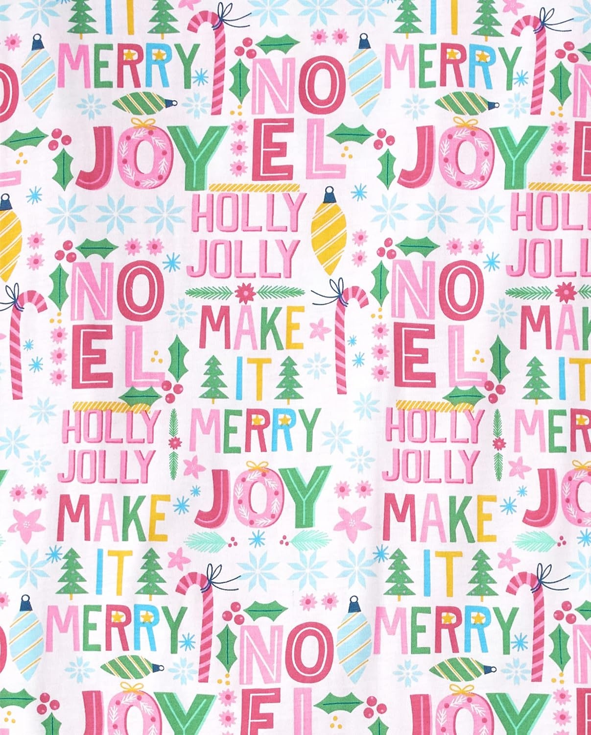 image:imageThe Childrens Place Family Matching Christmas Pajama Sets CottonMerry Joy Pink